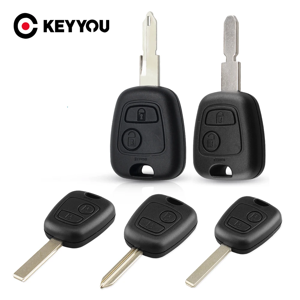 2 Button Bemote Key Fob Shell Cover Case For Peugeot 106 107 206 207 307 406